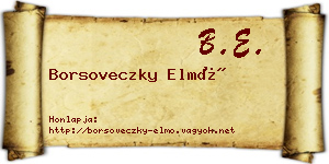 Borsoveczky Elmó névjegykártya